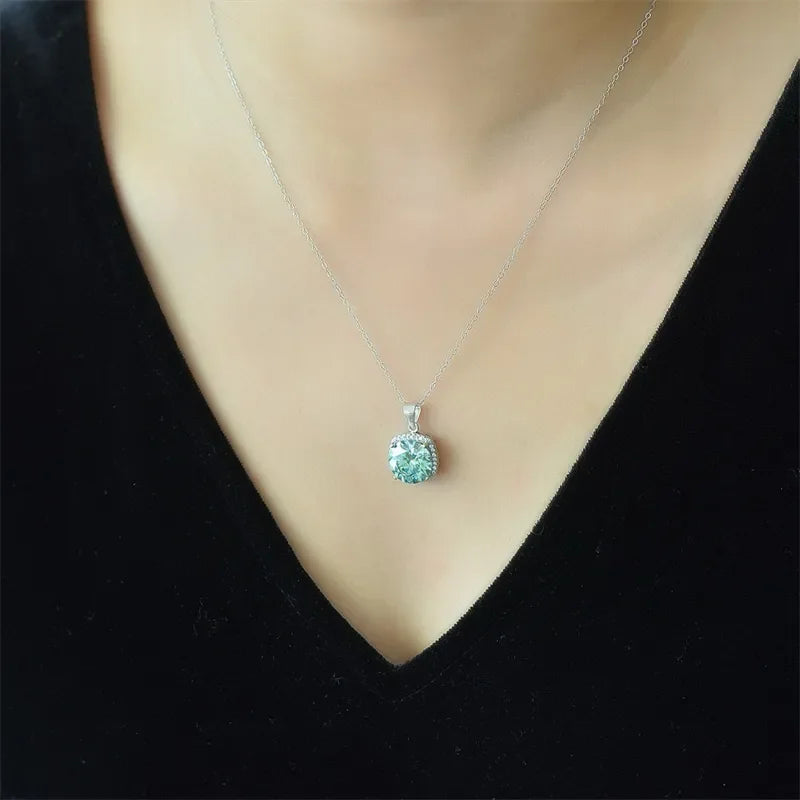 5 Carat Moissanite Sterling Silver Pendant Necklace - Southern Shores Clothing