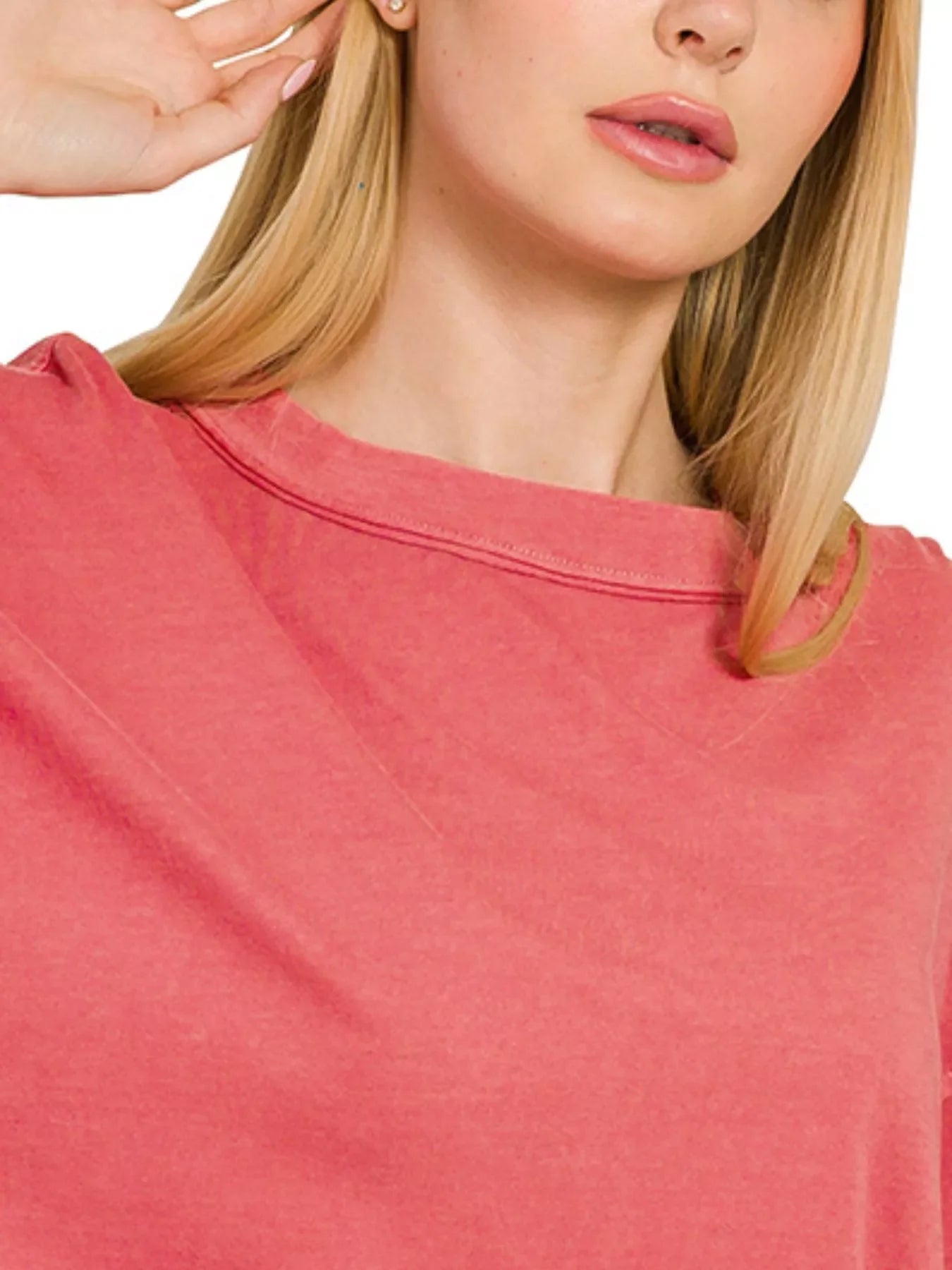 Pigment Dye Enzyme Washing Oversized Round Neck T Shirt - Southern Shores Clothing