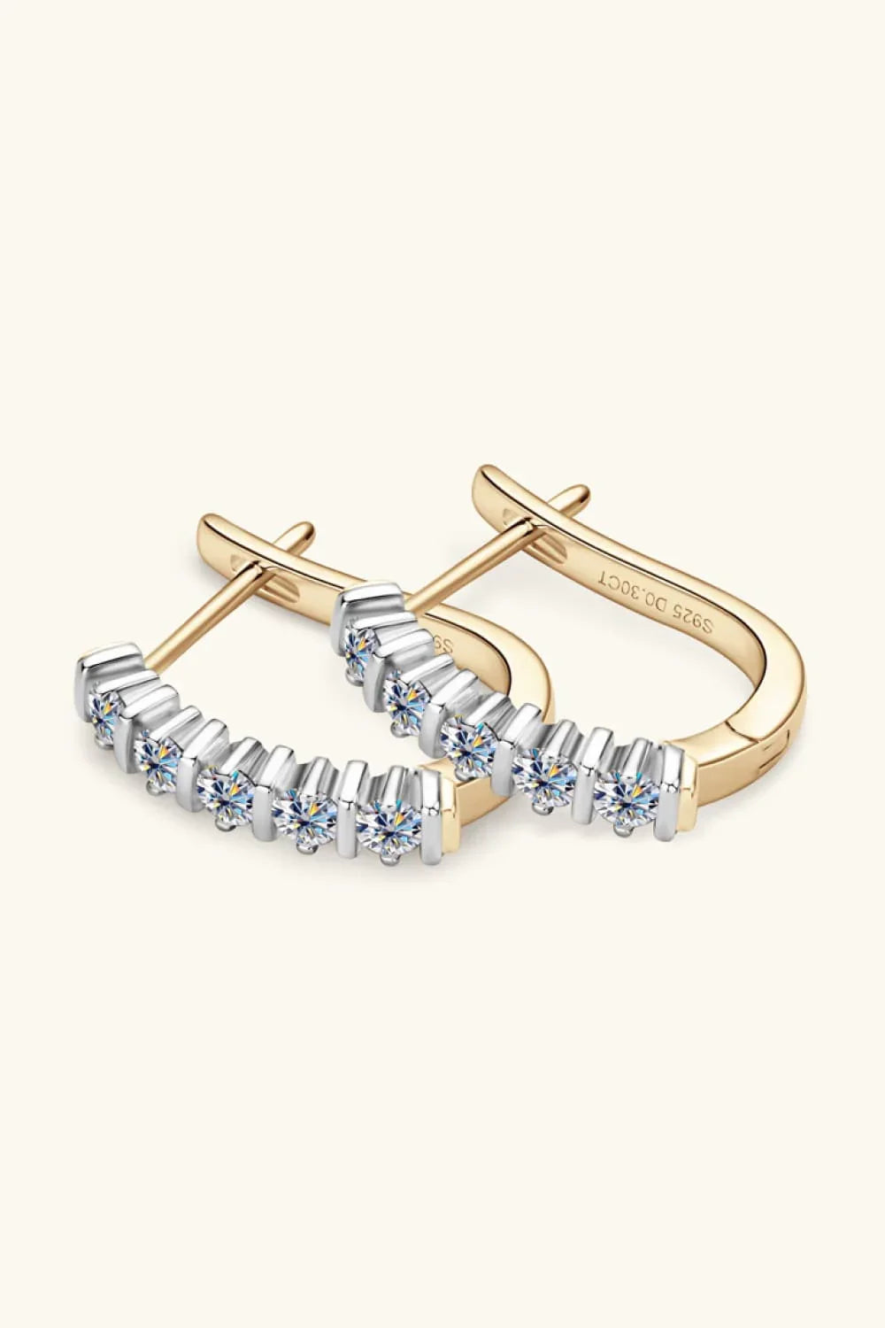 Minimalist Moissanite Sterling Silver Earrings - Southern Shores Clothing