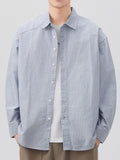 Plus Size Oversized Striped Long Sleeve Shirt - Southern Shores Clothing