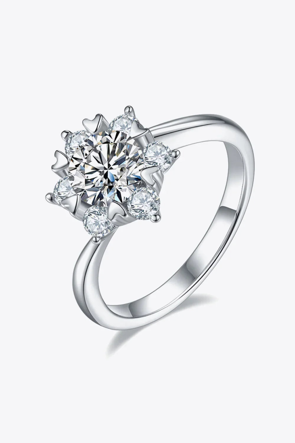 1 Carat Moissanite Zircon Ring With Radiant Design - Southern Shores Clothing
