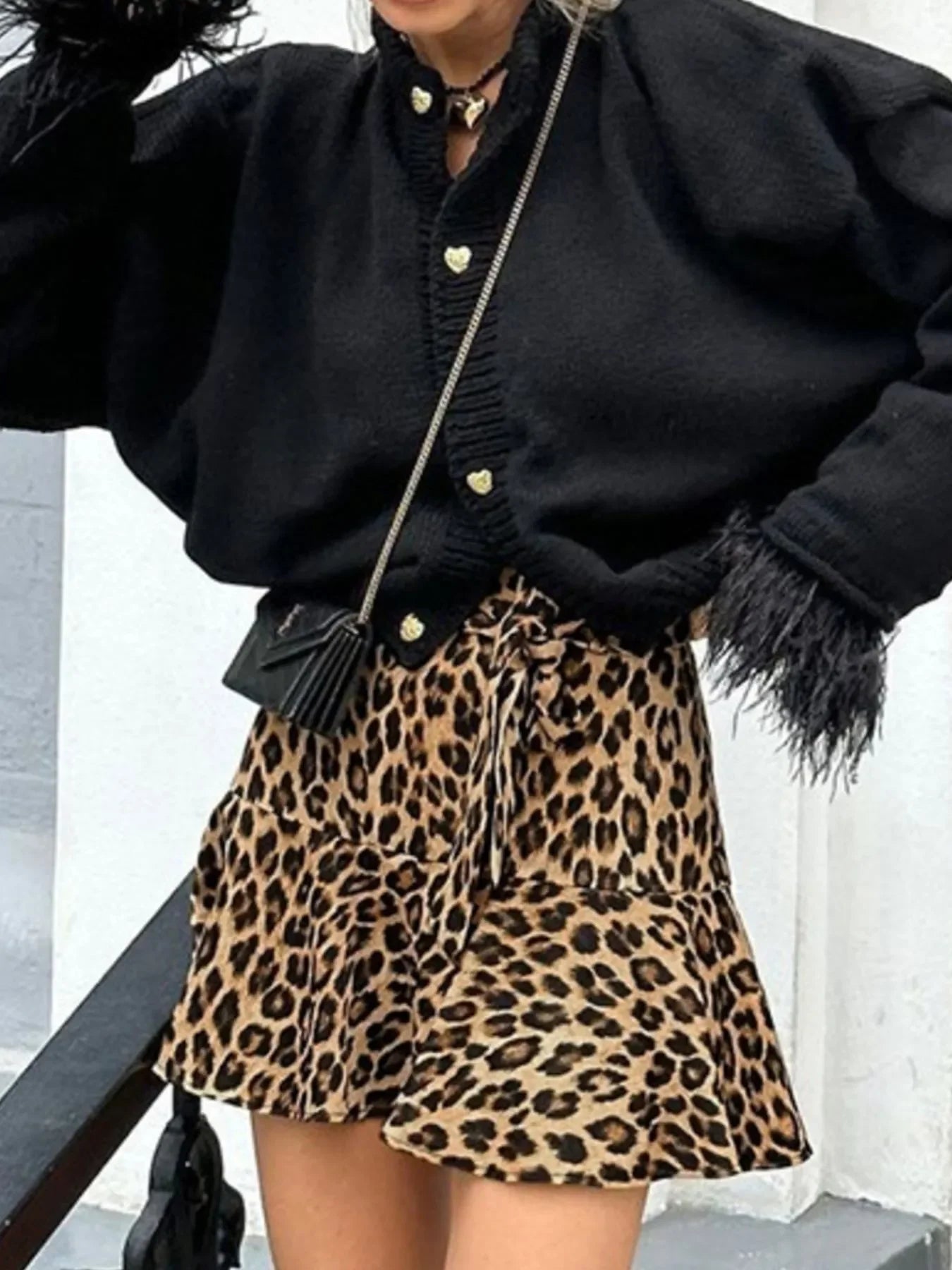 Leopard Print Mini Skirt With Flattering Fit - Southern Shores Clothing