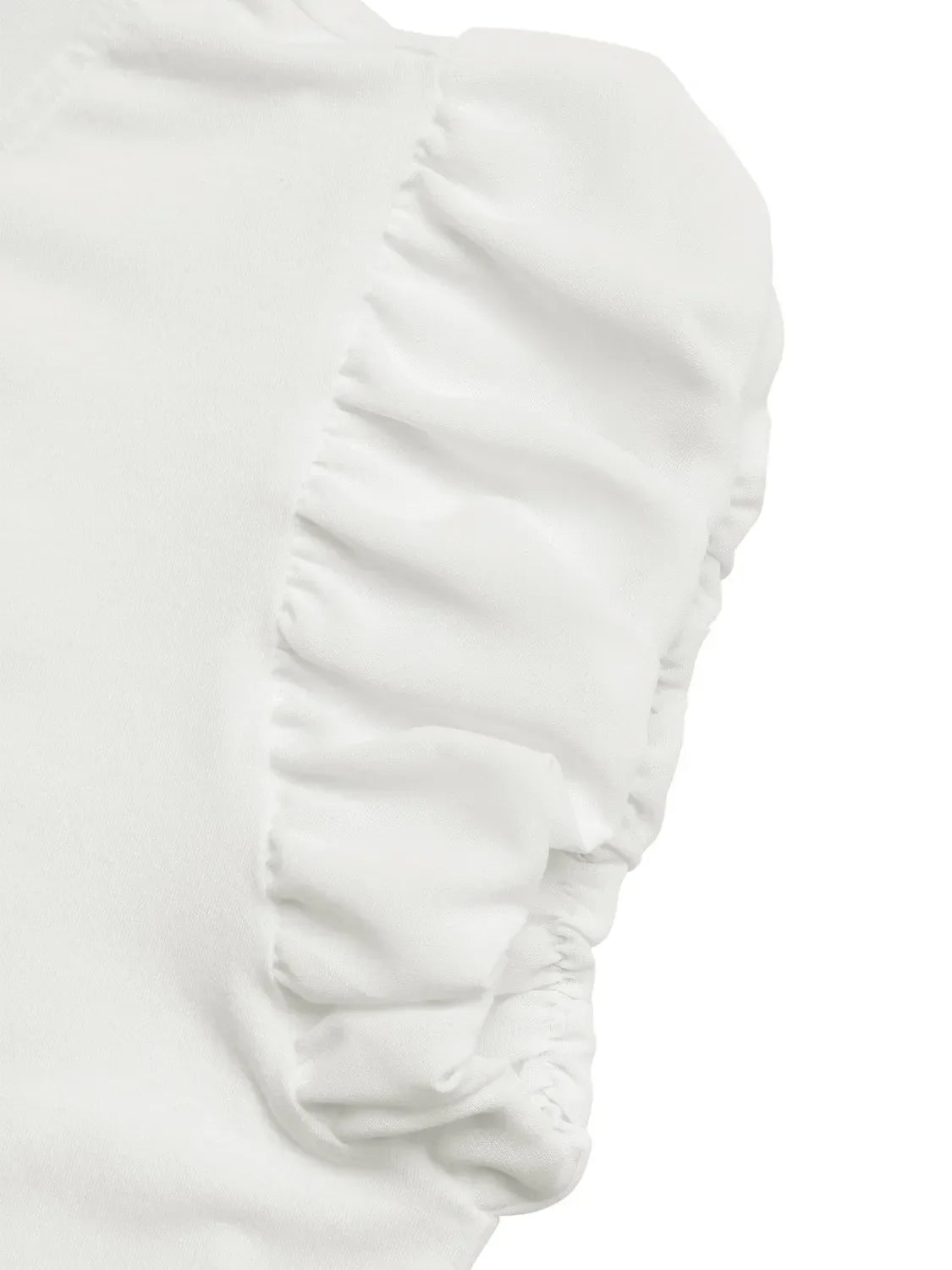 Puff Sleeve Ruched Stretch T Shirt With Relaxed Fit - Southern Shores Clothing