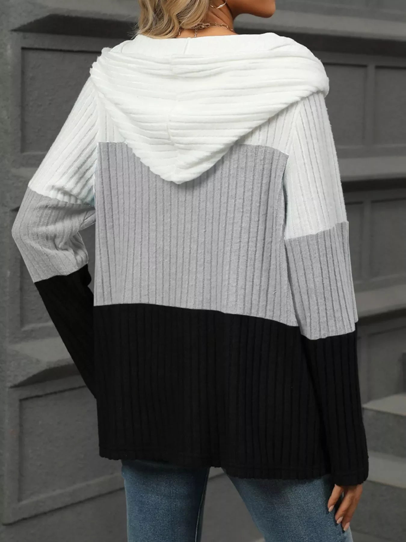 Color Block Half Zip Hooded Top - Southern Shores Clothing