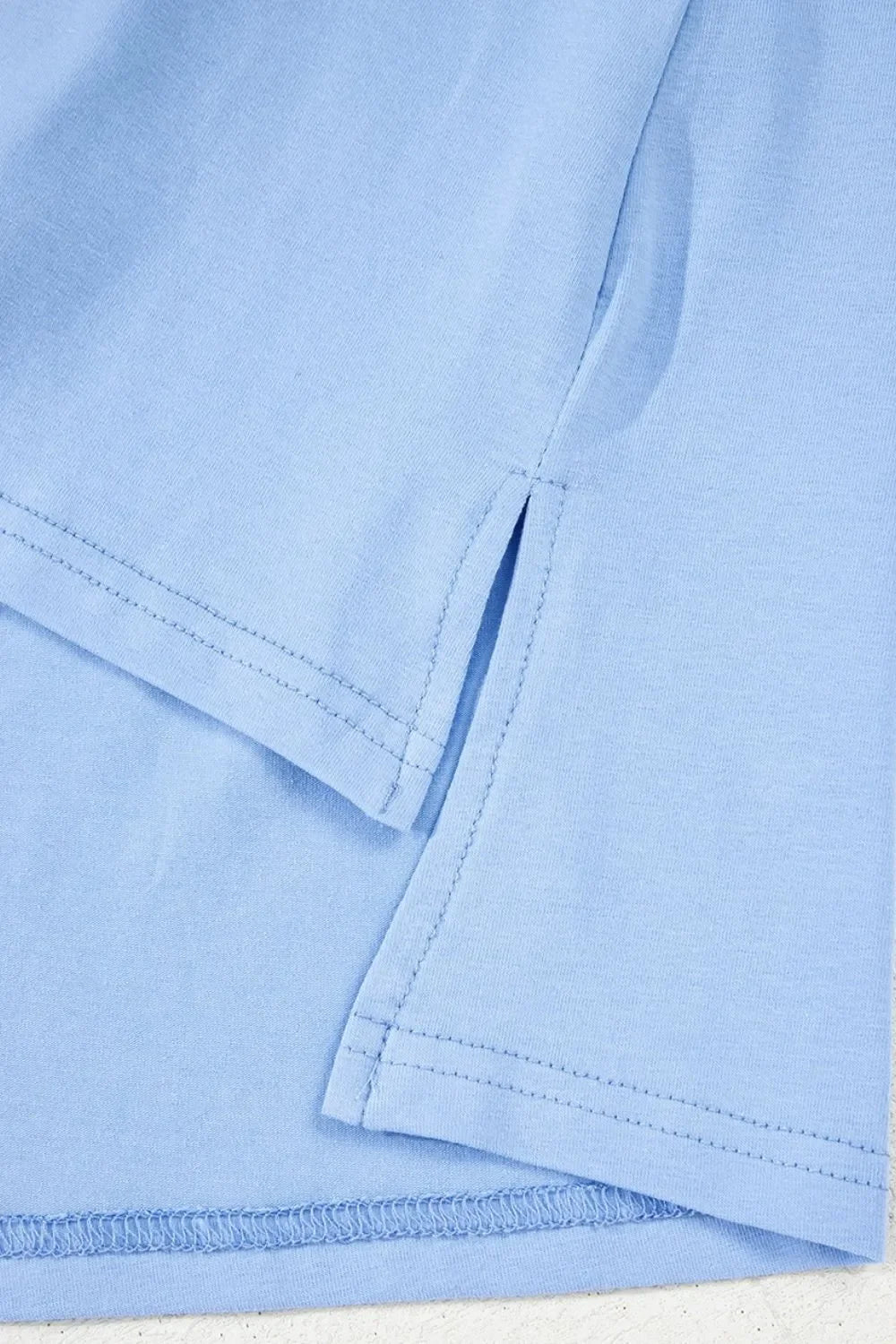 Slightly Stretchy Loose Half Sleeve Hi Low Hem Tee - Southern Shores Clothing