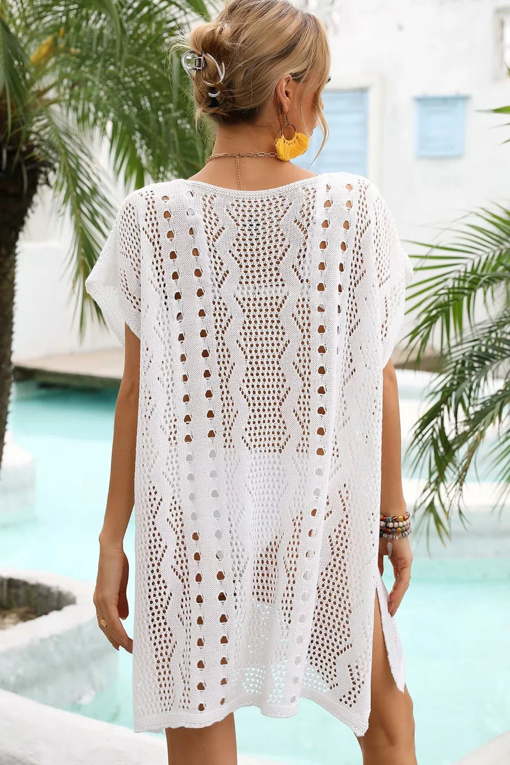 Angel Wings Openwork Cover-Up Dress - One Size - Southern Shores Clothing