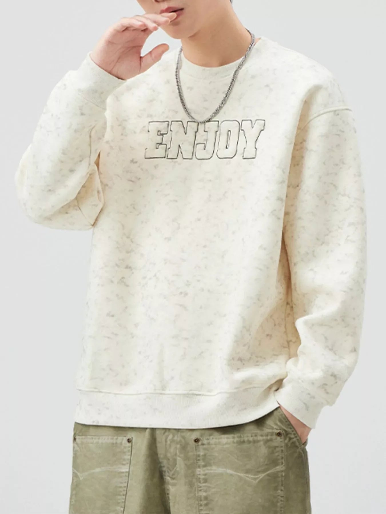 Plus Size Round Neck Long Sleeve Sweatshirt - Southern Shores Clothing