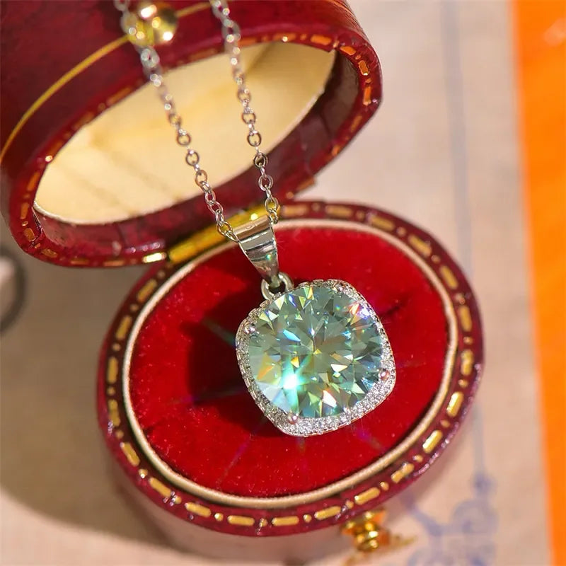 5 Carat Moissanite Sterling Silver Pendant Necklace - Southern Shores Clothing