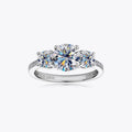 3 Carat Moissanite Sterling Silver Ring Solitaire - Southern Shores Clothing