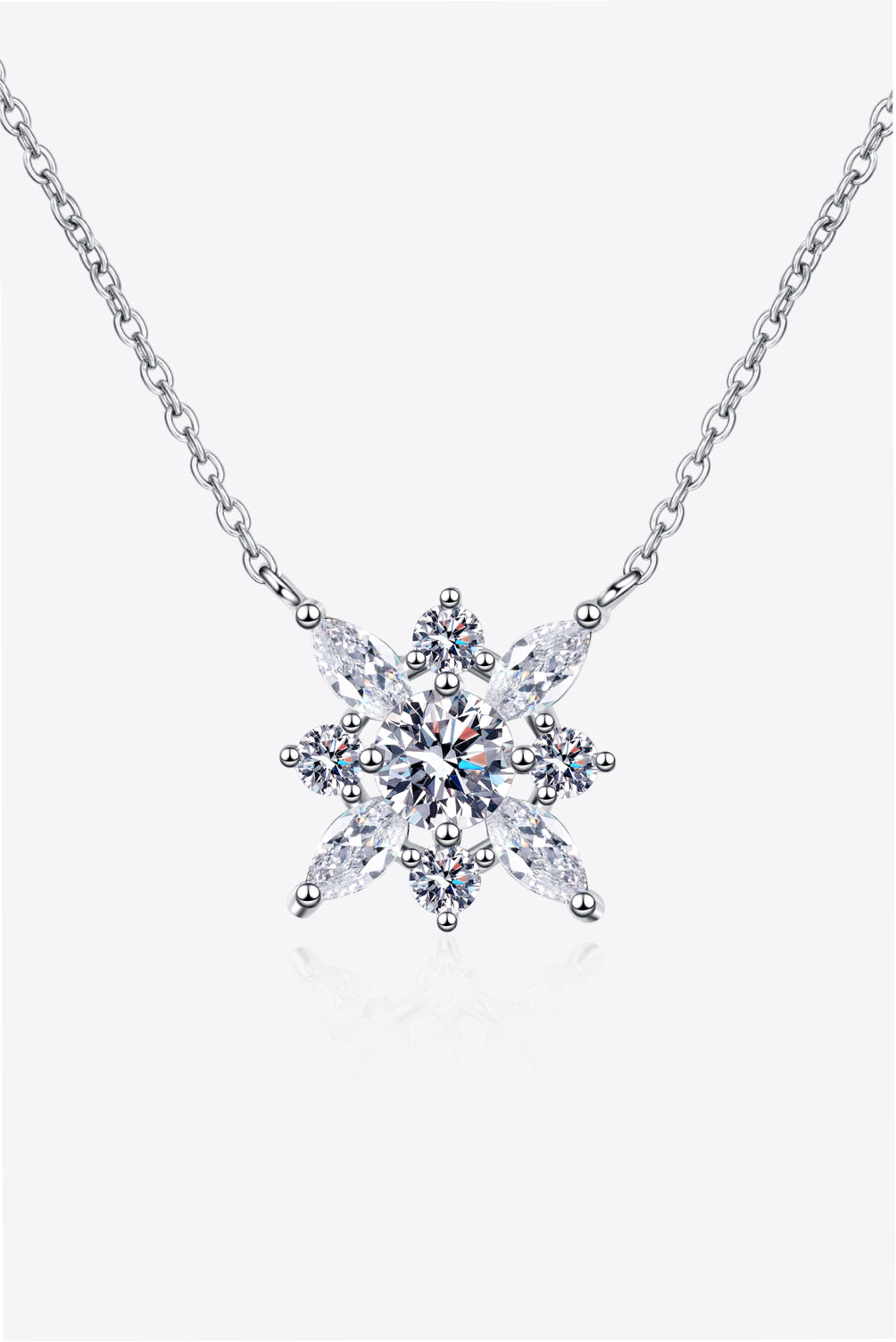 Southern Shores Moissanite Rhodium-Plated Sterling Necklace