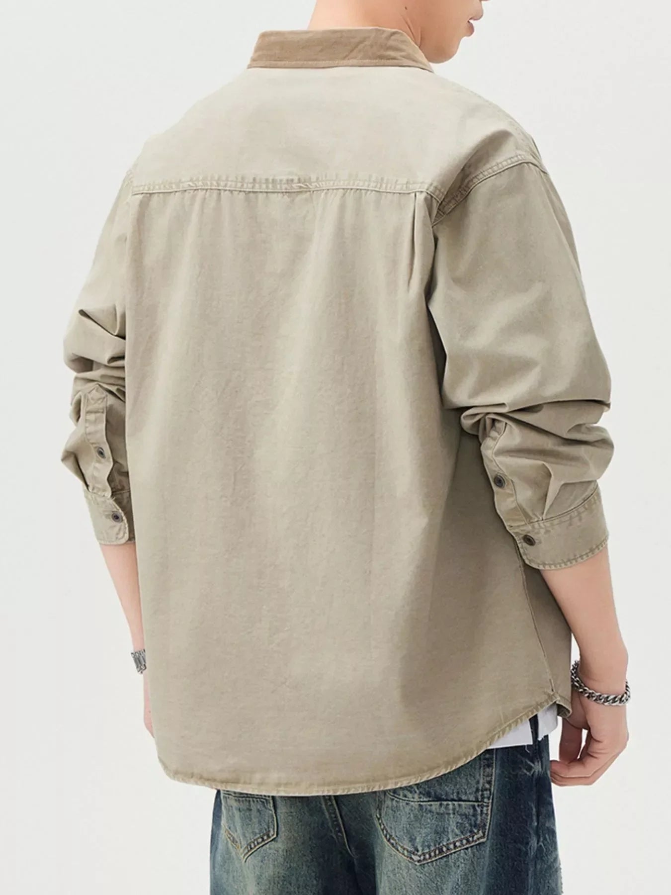 Plus Size Button-Up Shacket With Dual Chest Pockets - Southern Shores Clothing