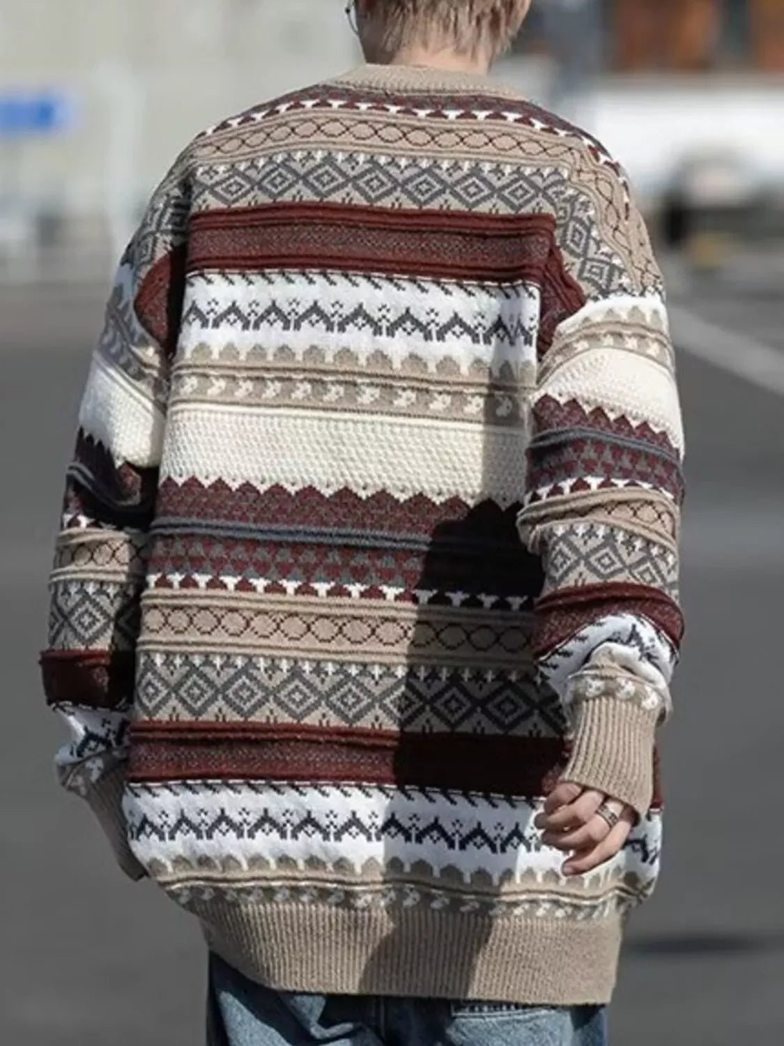 Cozy Classic Vintage Round Neck Knitted Sweater