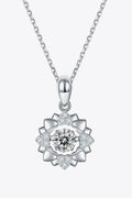 Delicate Moissanite Flower Shape Sterling Silver Necklace - Southern Shores Clothing