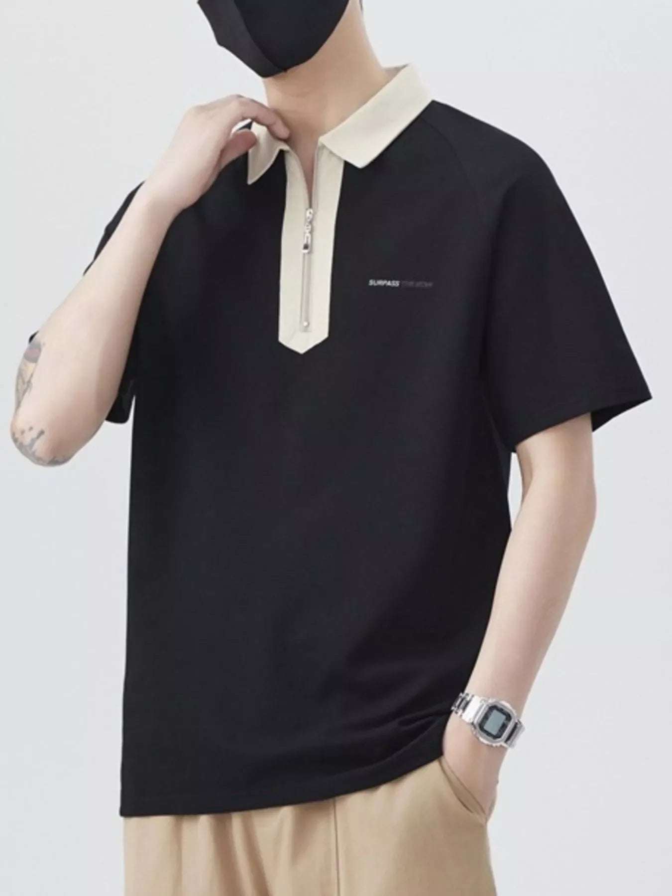 Plus Size Quarter Zip Polo With Stretch Fabric - Southern Shores Clothing