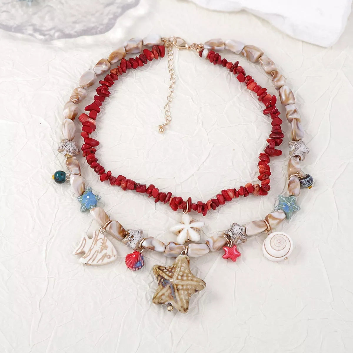18K Gold-Plated Boho Shell Necklace With Adjustable Chain - Southern Shores Clothing