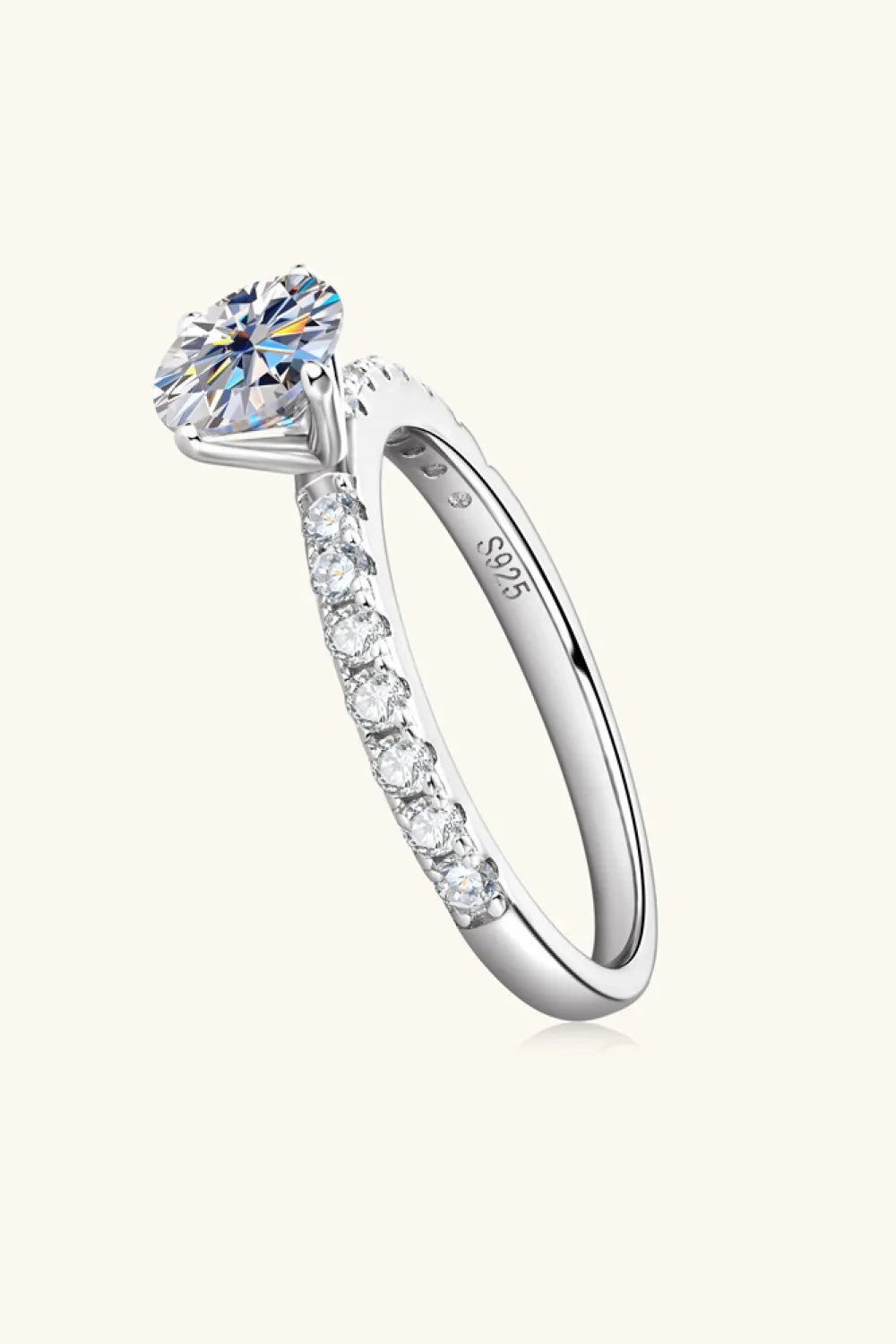 Minimalist Moissanite Platinum-Plated Ring - Southern Shores Clothing