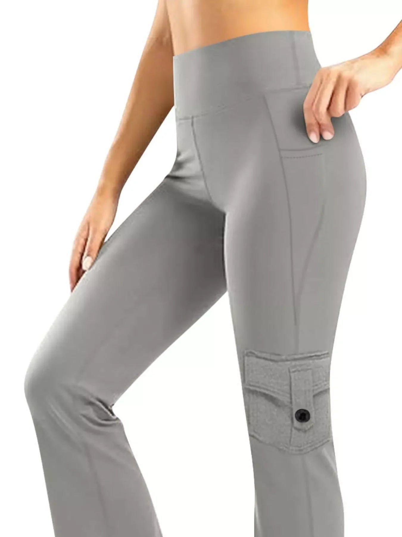 Coastal High-Waisted Yoga Pants With Side Pockets - Southern Shores Clothing