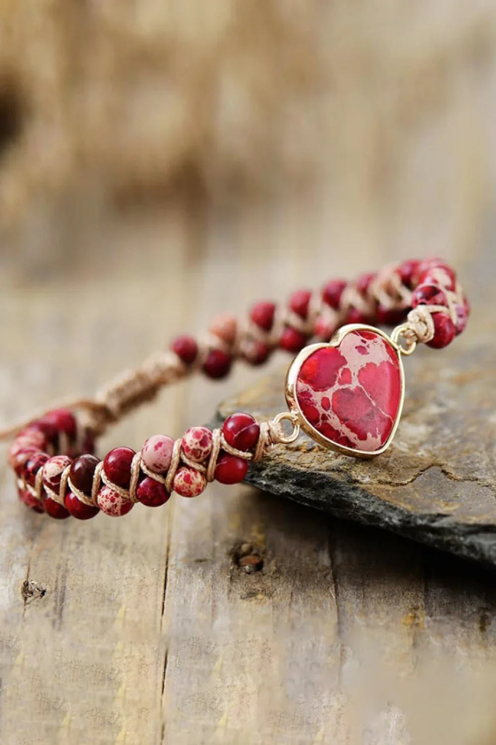 Heart Shaped Turquoise Stone Bracelet With Copper Bezel - Southern Shores Clothing