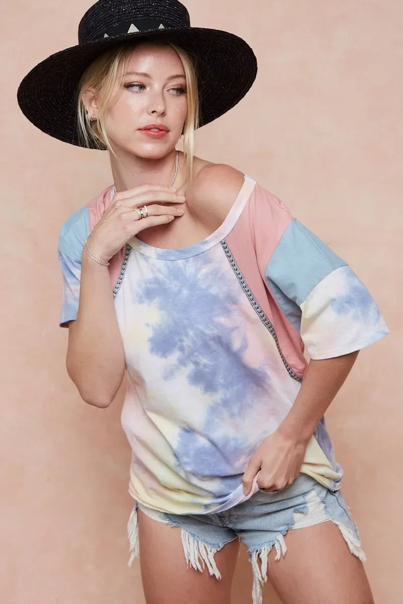 Tie Dye Cotton T Shirt Relaxed Fit Soft Breathable - Southern Shores Clothing