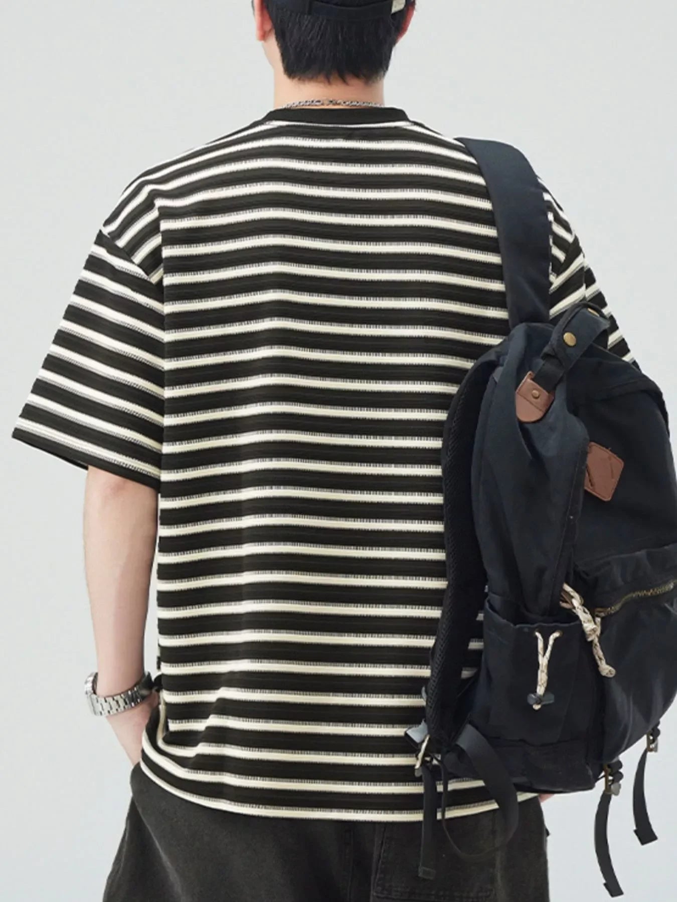 Plus Size Striped Oversized T Shirt With Relaxed Fit - Southern Shores Clothing