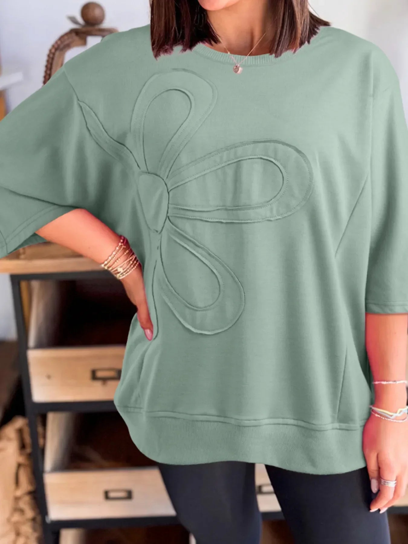 Round Neck Oversized T Shirt for Coastal Comfort - Southern Shores Clothing