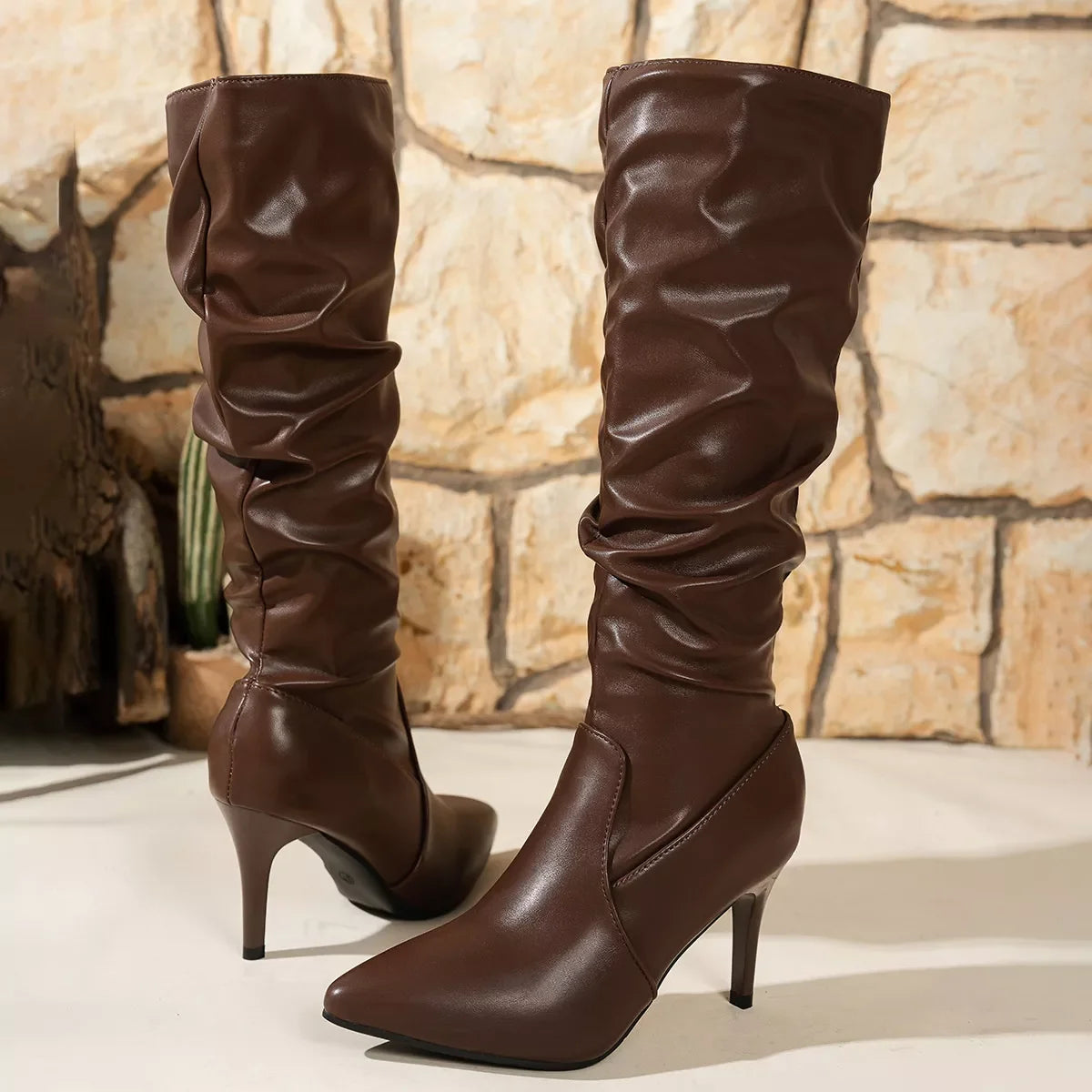 Classic High Heel Point Toe Stiletto Boots - Southern Shores Clothing