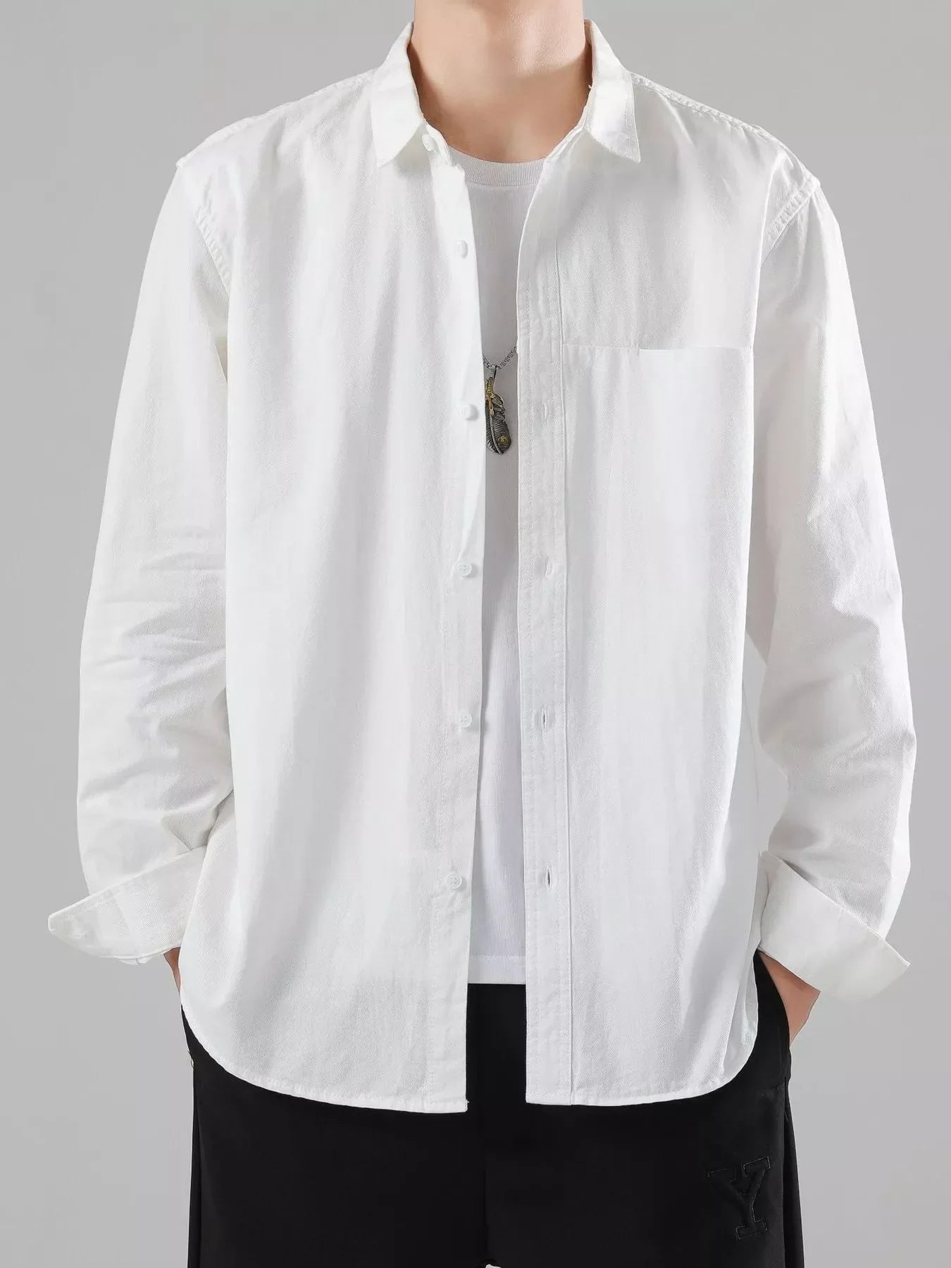 Plus Size Long Sleeve Button-Up Casual Shirt Relaxed Fit - Southern Shores Clothing