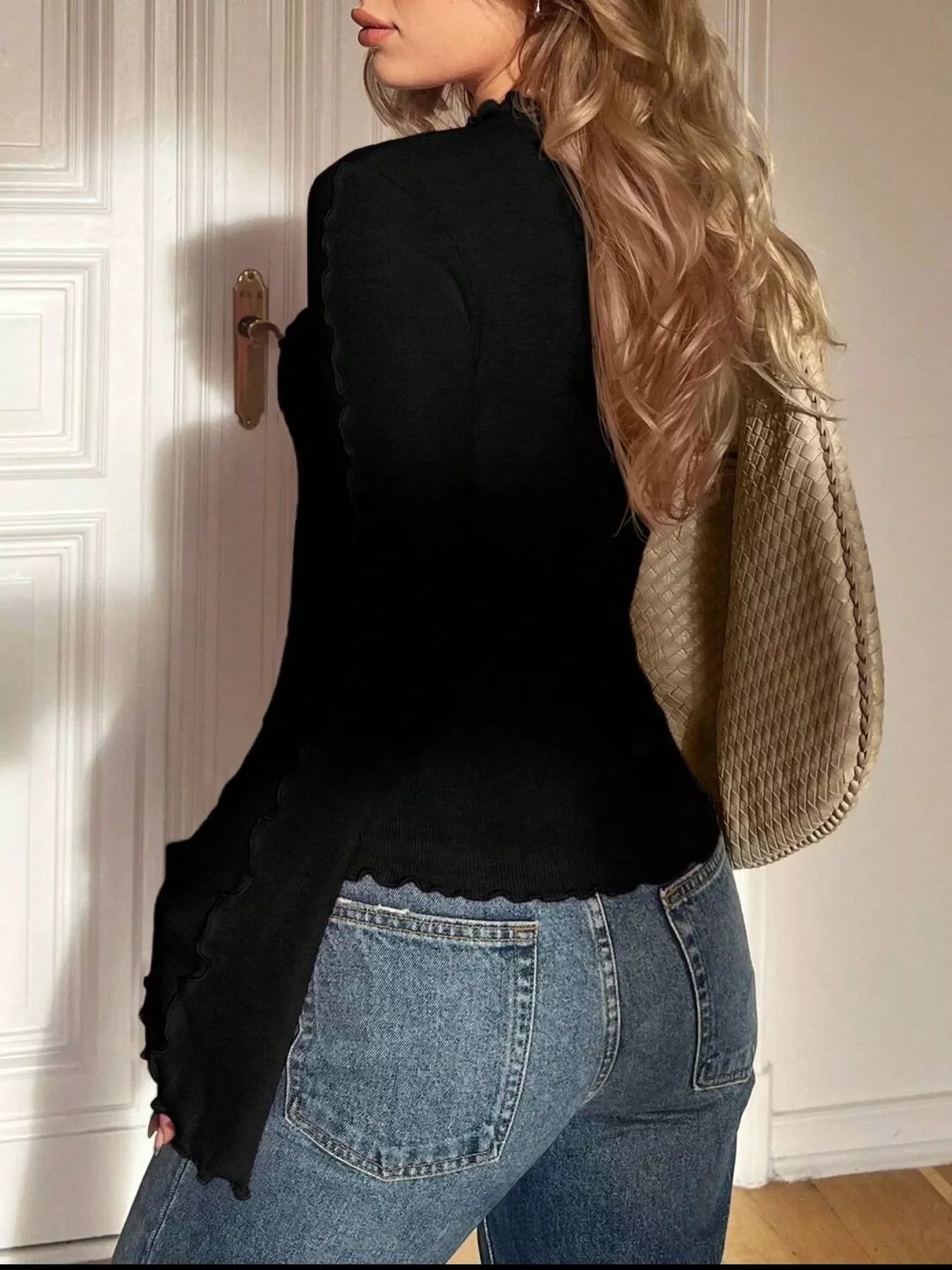 Lettuce Edge Flare Sleeve Top - Southern Shores Clothing