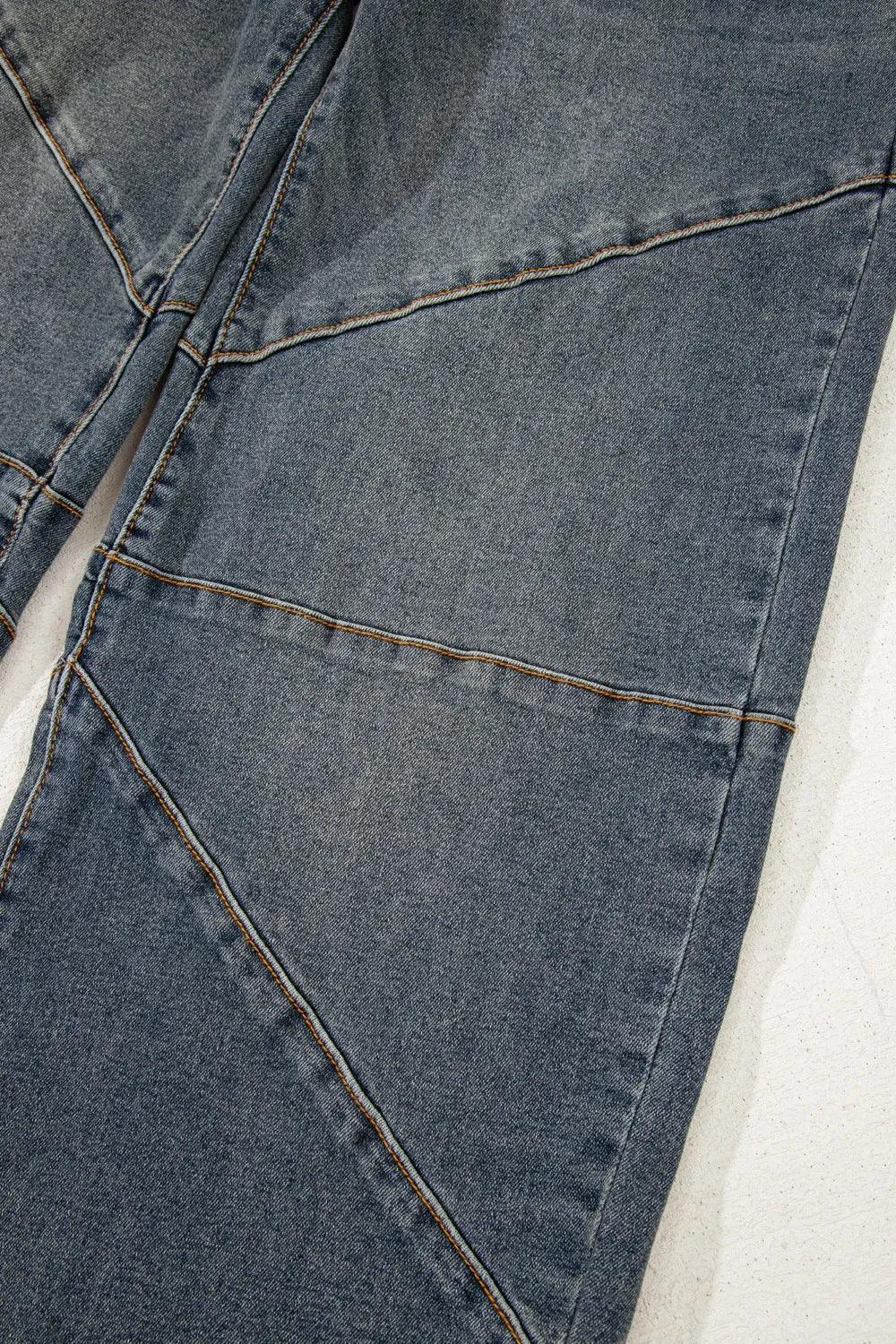 Coastal Exposed Stitching Loose Straight High Waist Jeans - Southern Shores Clothing
