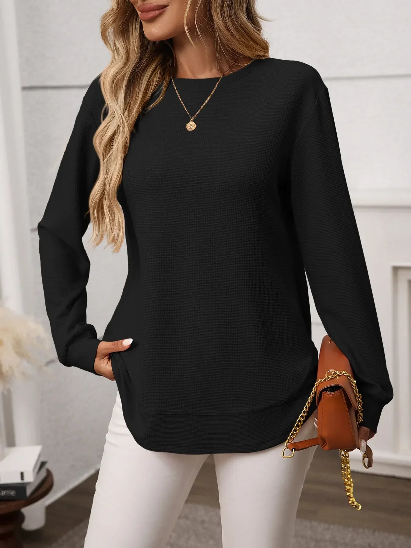 Long Sleeve Round Neck T-Shirt - Southern Shores Clothing