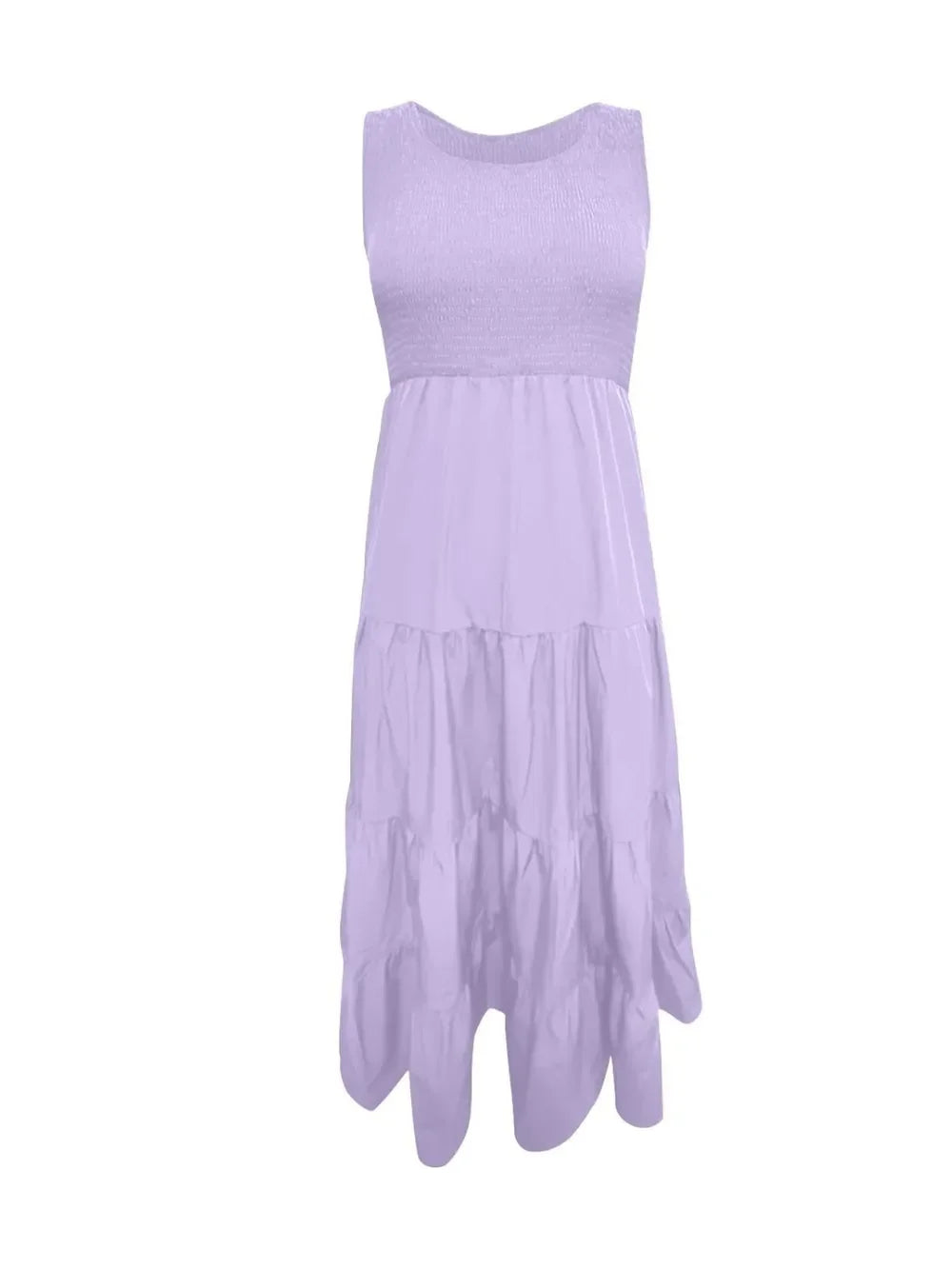 Tiered Smocked Wide Strap Maxi Beach Dress - Southern Shores Clothing