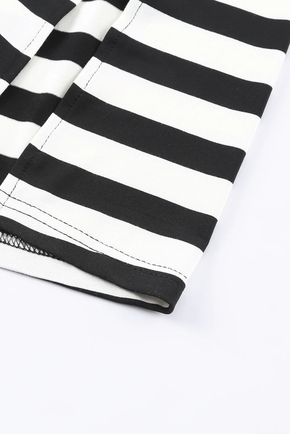 Striped V-Neck Short Sleeve Side Slit Dress - Southern Shores Clothing