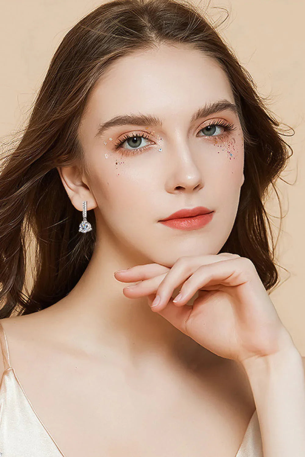 2 Carat Moissanite Sterling Silver Drop Earrings - Southern Shores Clothing