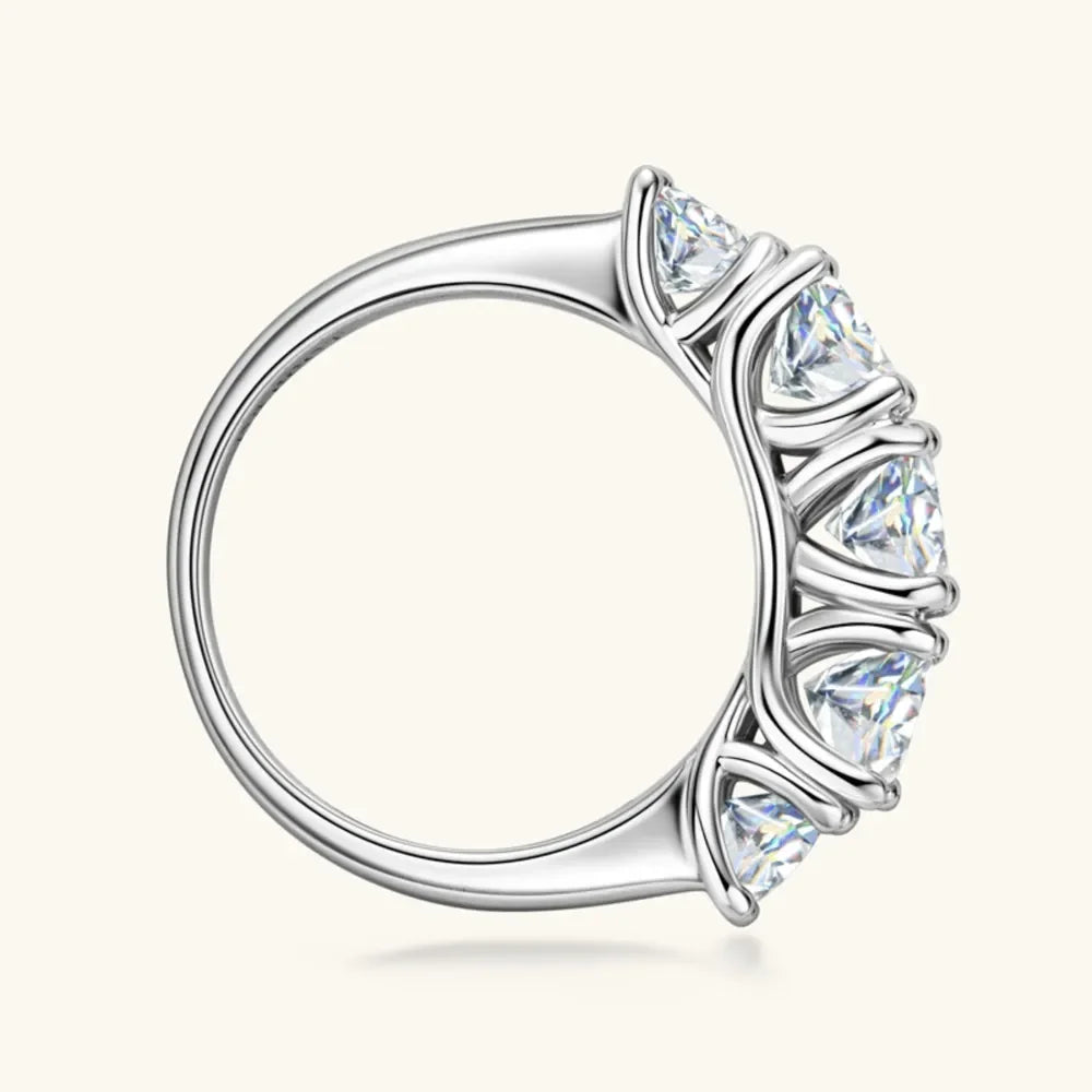 3.6 Carat Moissanite Sterling Silver Ring - Southern Shores Clothing