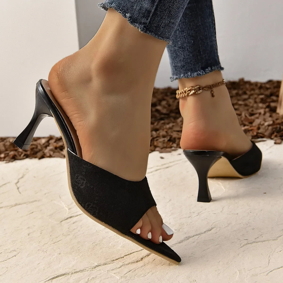 Classic Open Toe Mid Heel Sandals Sleek And Comfortable - Southern Shores Clothing