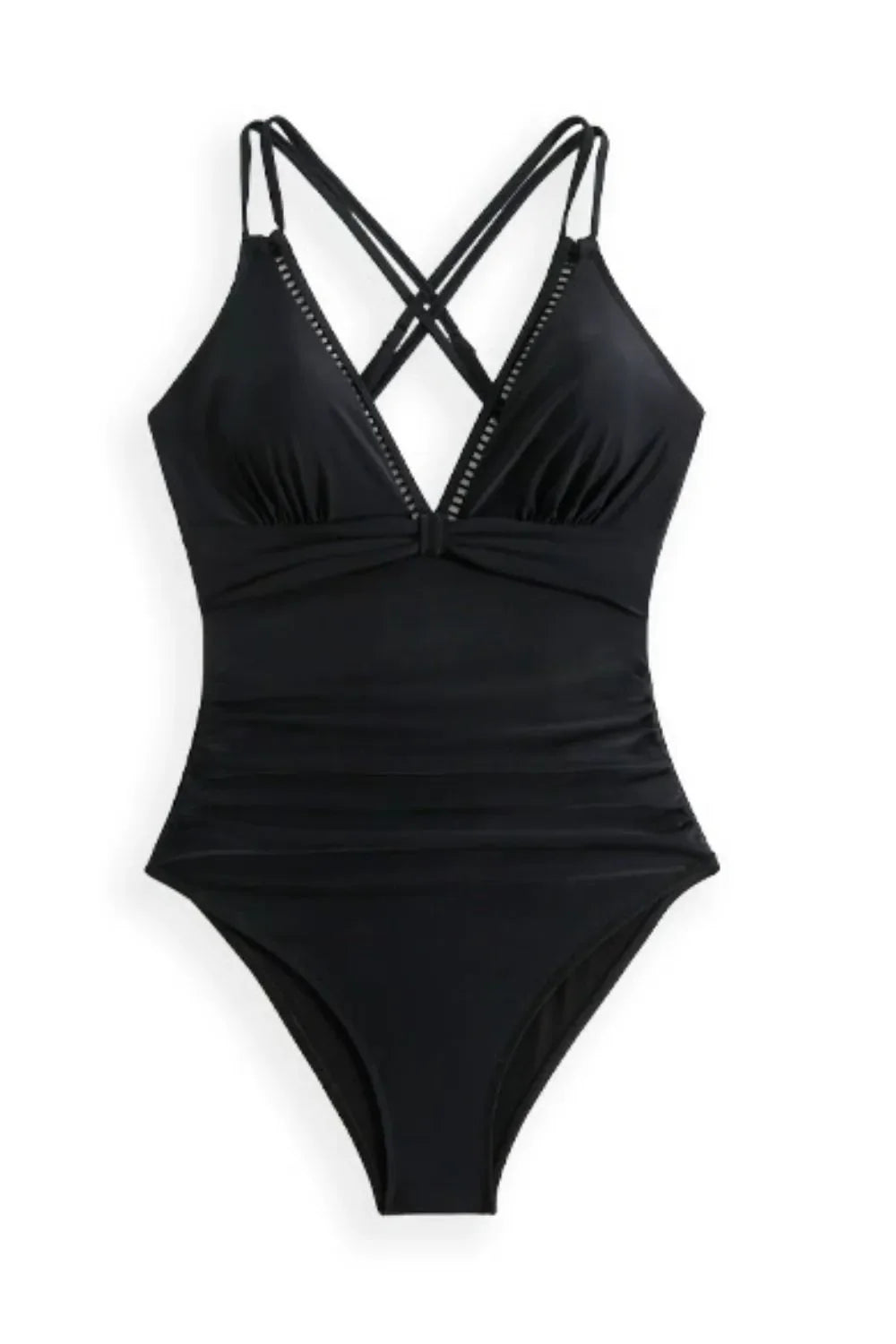 Crisscross Double Spaghetti Strap One-Piece Swimwear - Southern Shores Clothing