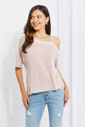 One Shoulder Block Top With Oversized Fit - Southern Shores Clothing
