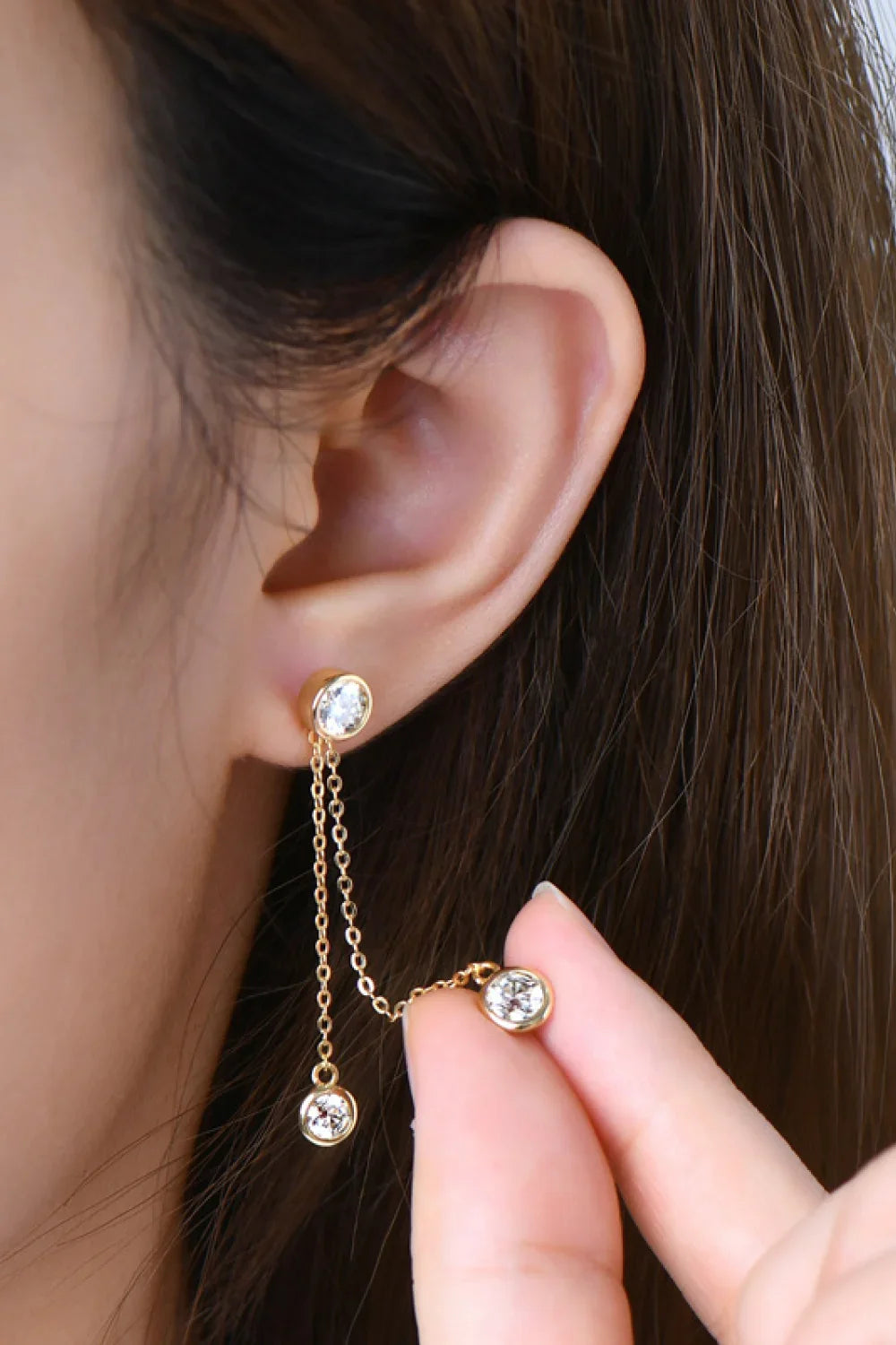 2.6 Carat Moissanite Sterling Silver Earrings - Southern Shores Clothing