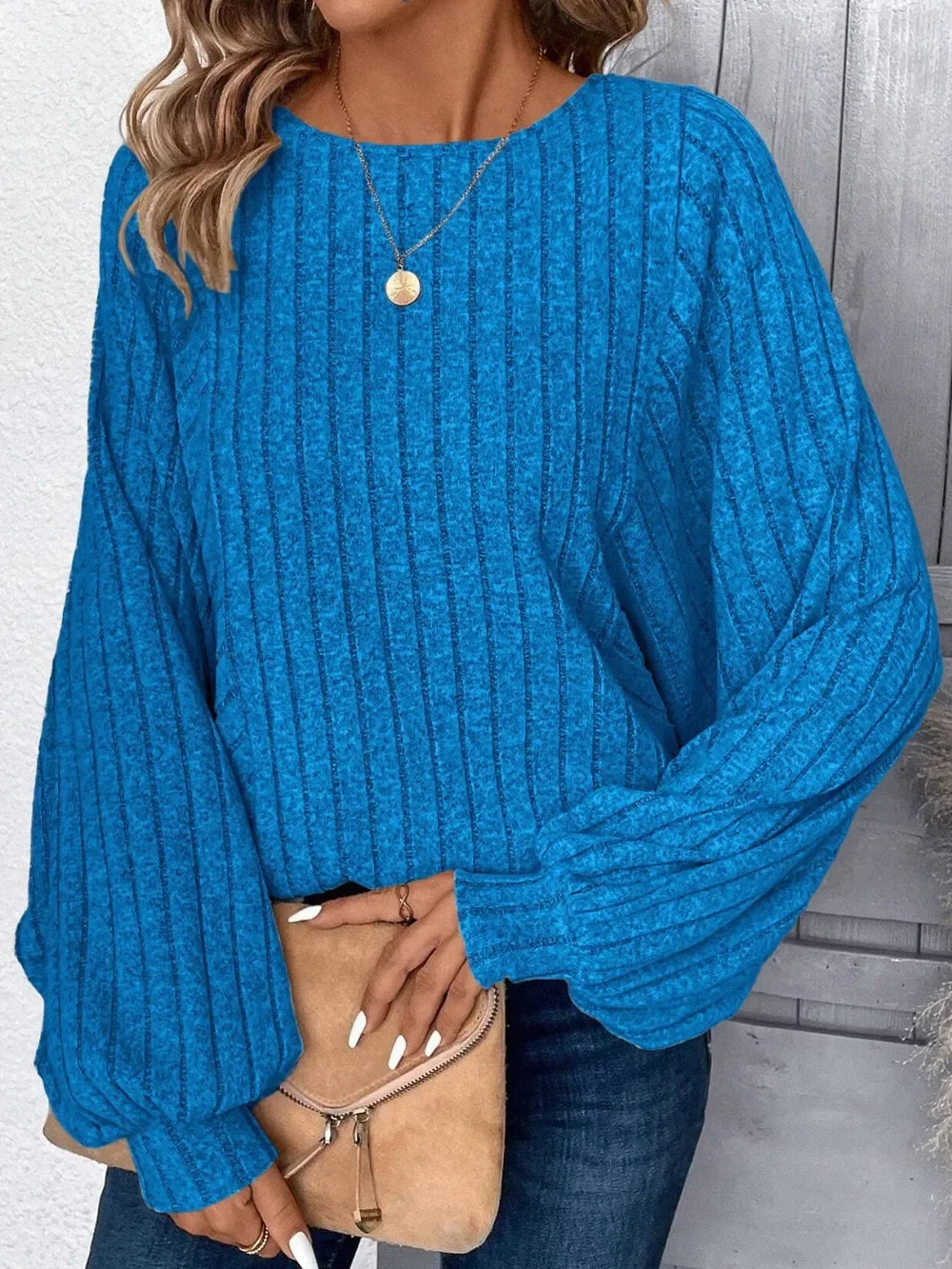 Plus Size Batwing Sleeve Round Neck T Shirt With Stretch - Southern Shores Clothing