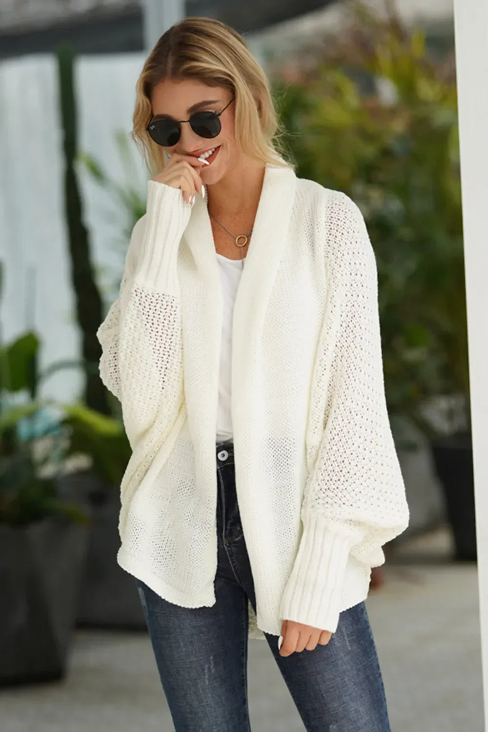 Open Front Batwing Sleeve Cardigan Lightweight - Southern Shores Clothing