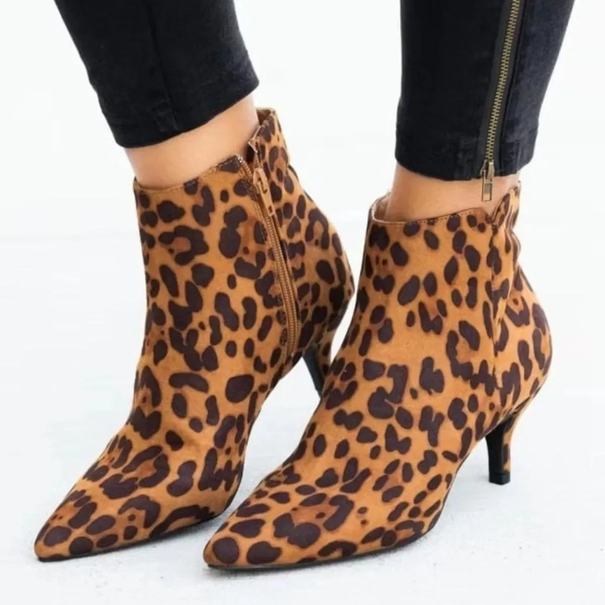 Point Toe Kitten Heels Ankle Boots Suede Classic - Southern Shores Clothing
