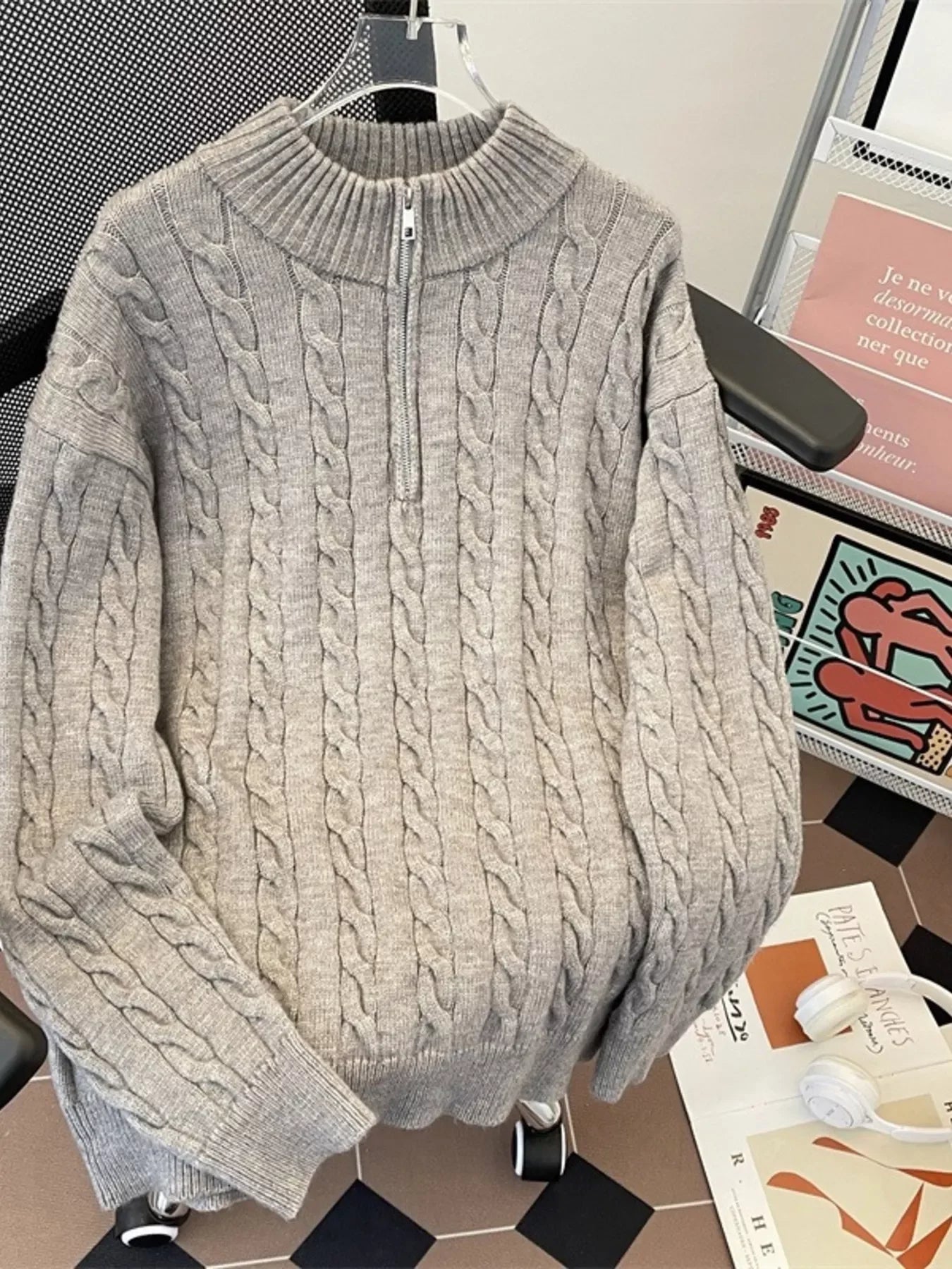 Cozy Cable Knit Half-Zip Pullover Coastal Wear - Southern Shores Clothing