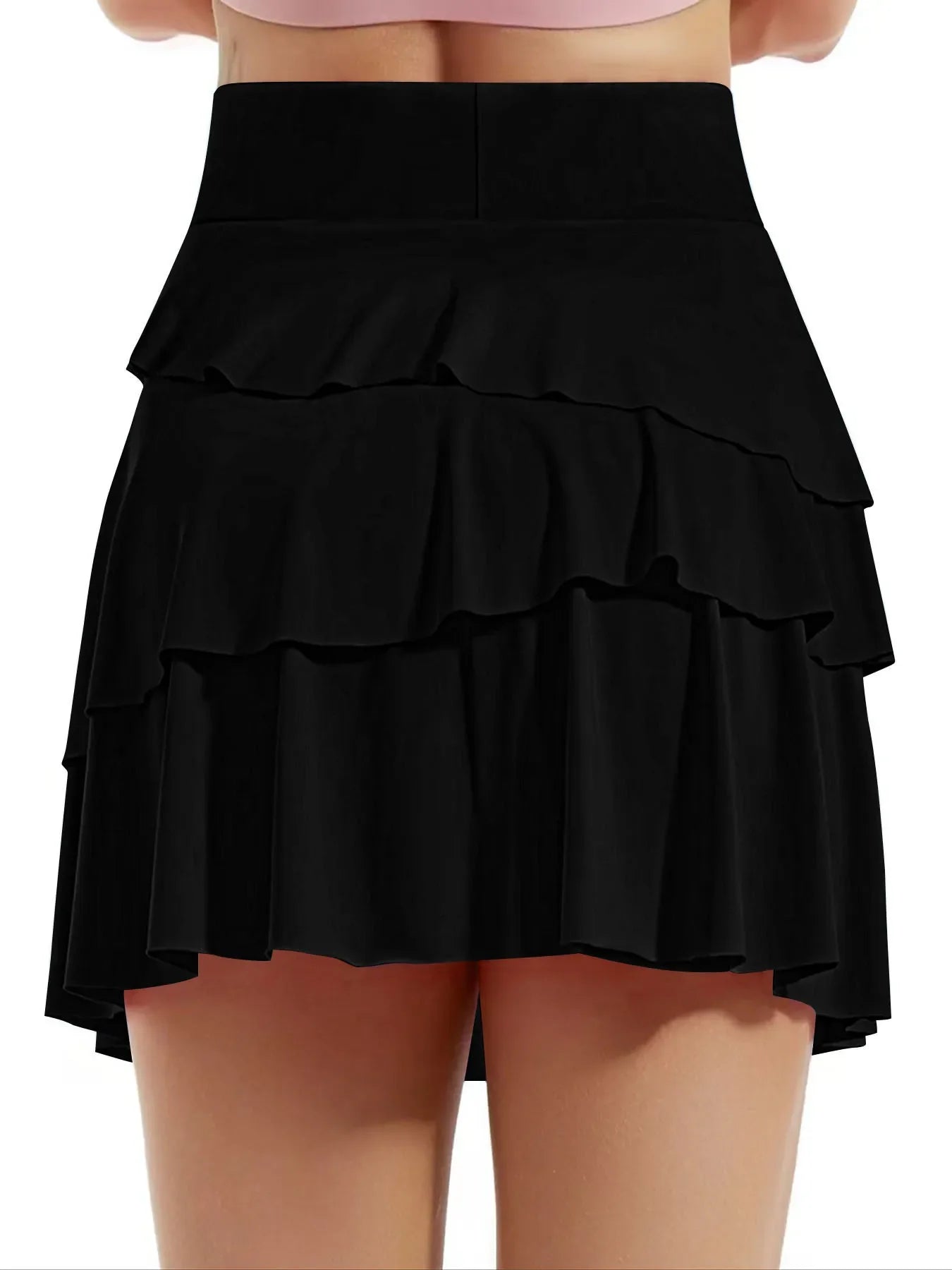 Tiered Ruffle Active Skort With Moderate Stretch - Southern Shores Clothing