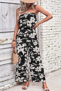 Floral Strapless Wide Leg Jumpsuit Chic Style - Southern Shores Clothing