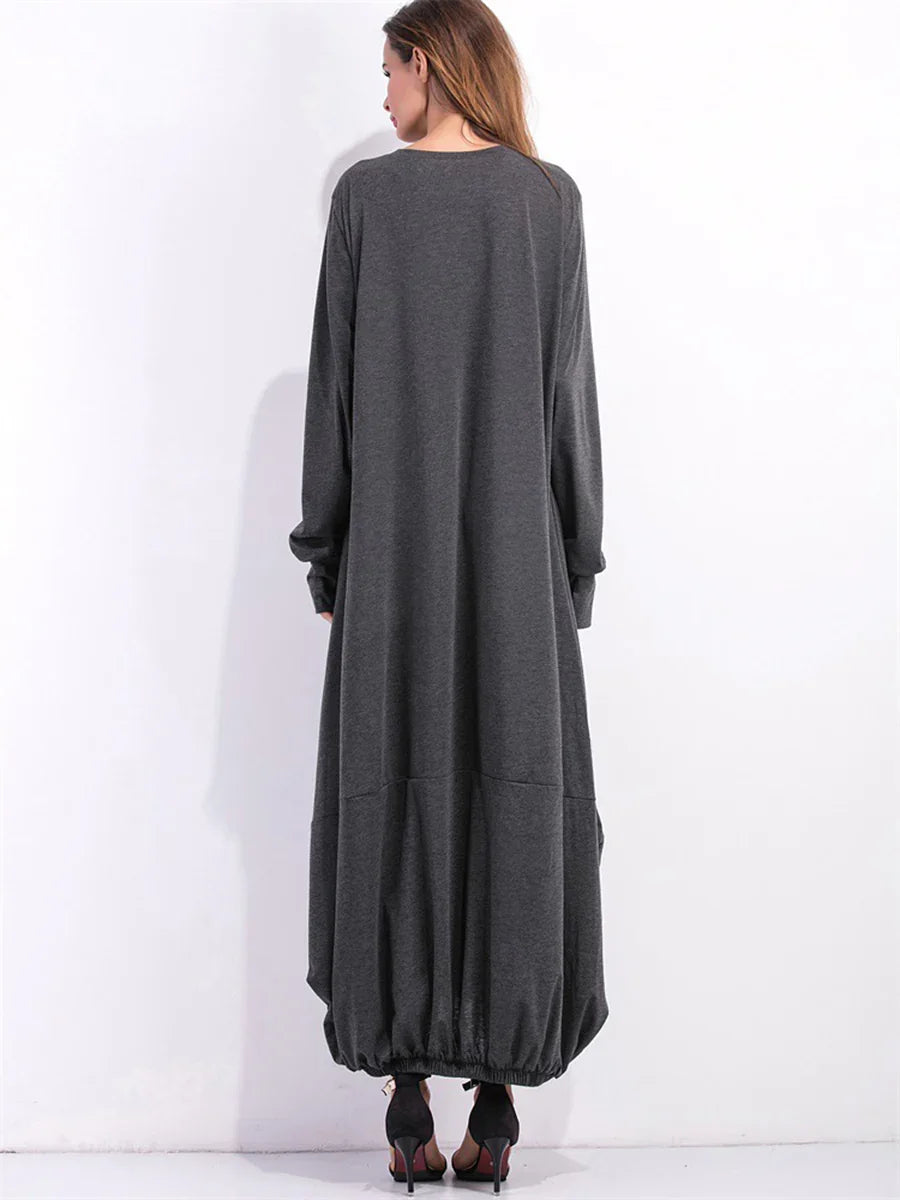 Casual Coastal Long Sleeve Maxi Sweatshirt Dress - Southern Shores Clothing