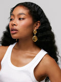18K Gold-Plated Stainless Steel Square Drop Earrings - Southern Shores Clothing