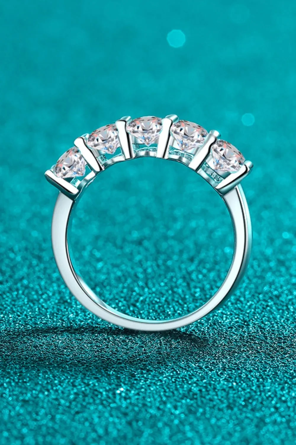 2.5 Carat Moissanite Sterling Silver Ring - Southern Shores Clothing