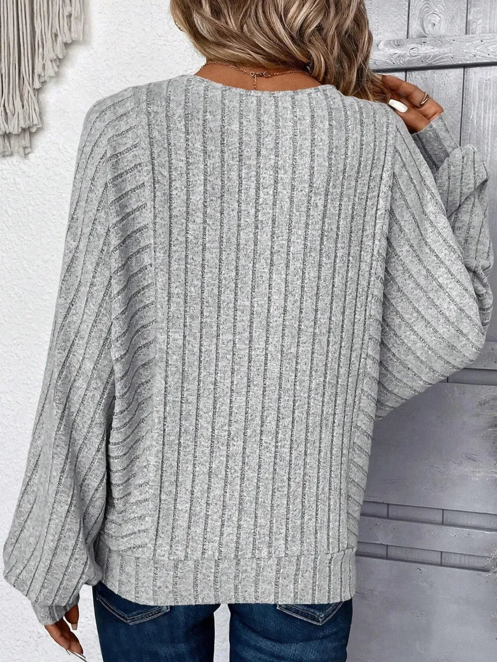 Plus Size Batwing Sleeve Round Neck T Shirt With Stretch - Southern Shores Clothing