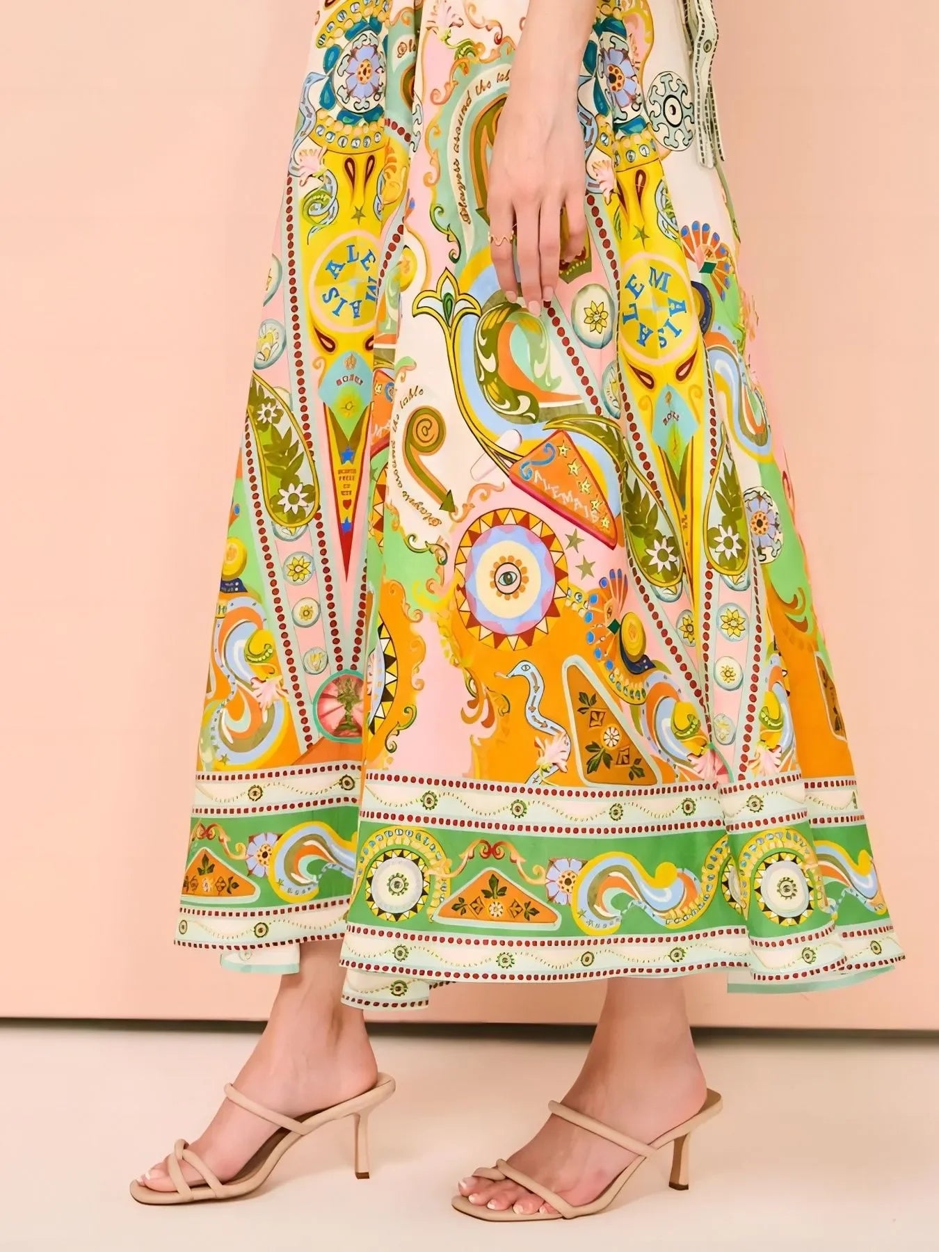 Paisley Print Square Neck Dress With Pockets And Smocked Bodice - Southern Shores Clothing