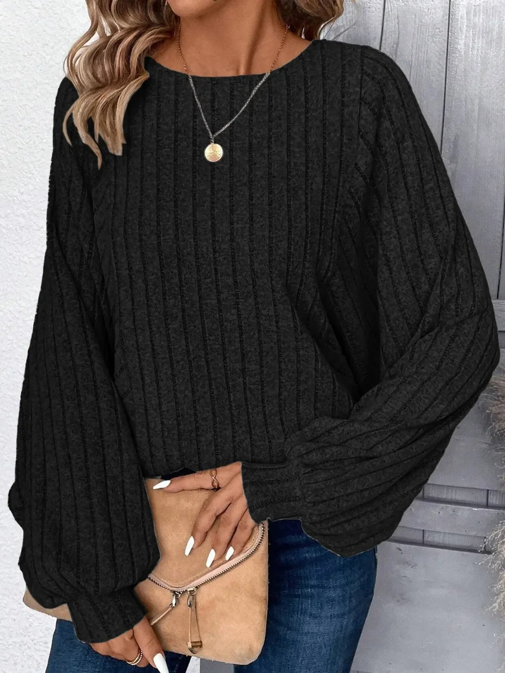 Plus Size Batwing Sleeve Round Neck T Shirt With Stretch - Southern Shores Clothing